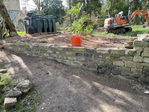 New wall St Andrews Church