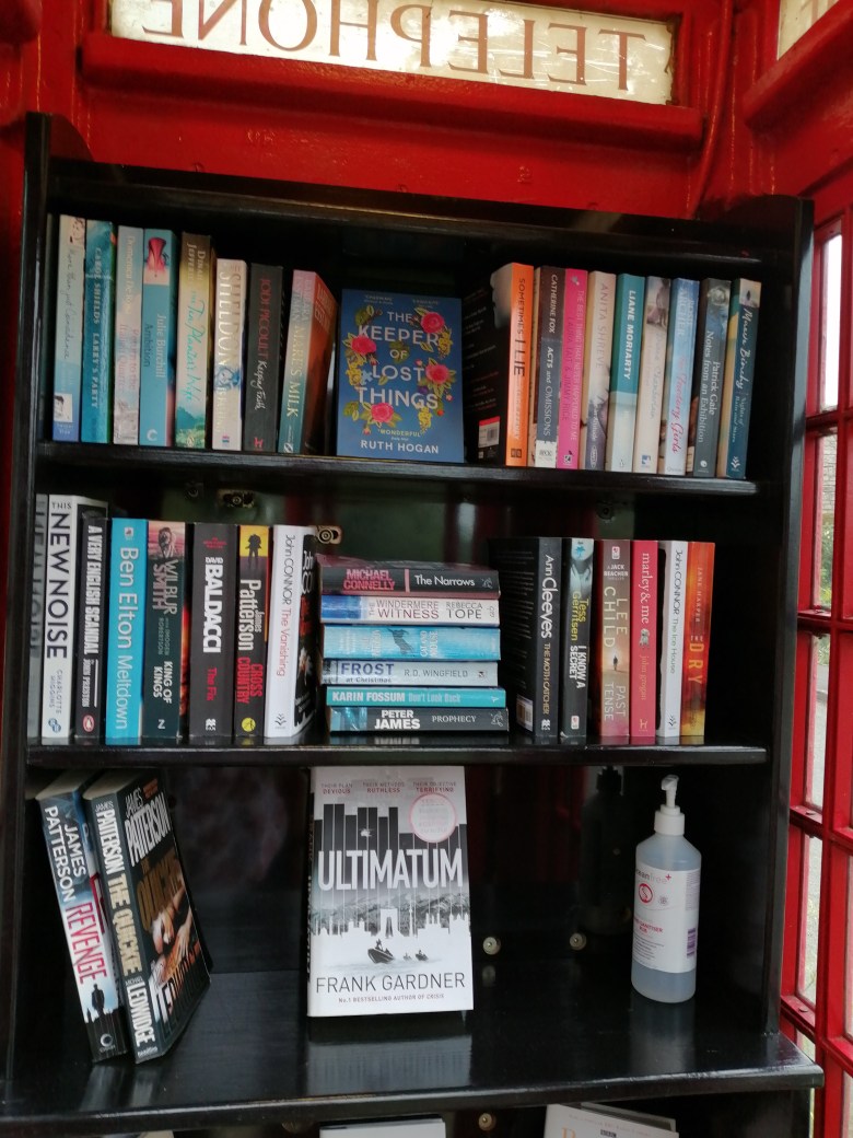 Book shelves in Irnham book swap